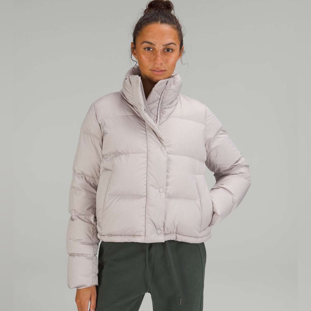 lululemon Wunder Puff Cropped Jacket | Size 4 | Heather Natural Ivory